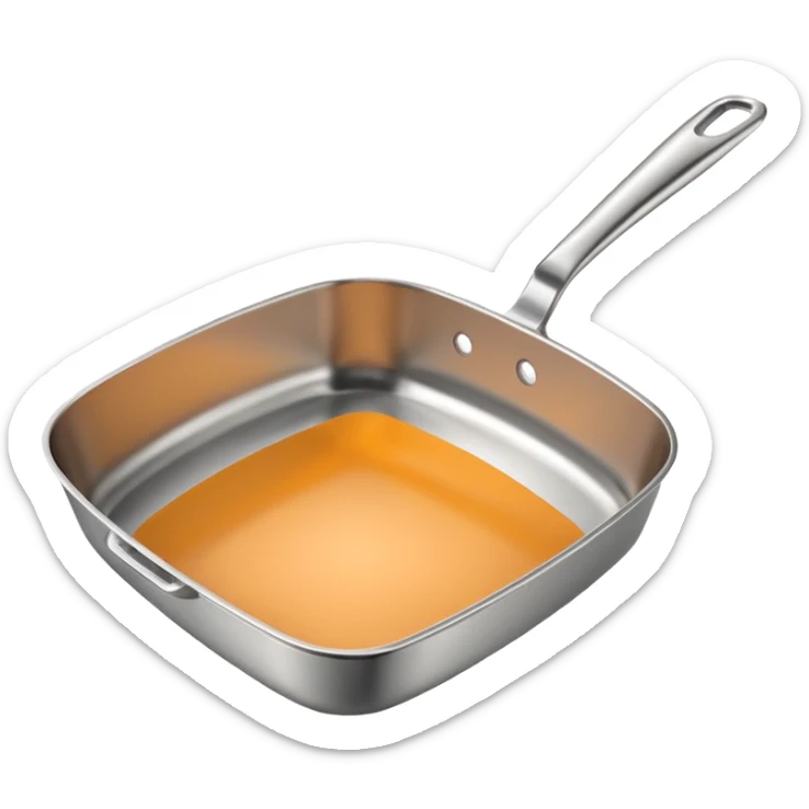 square flat kitchen pan sticker
