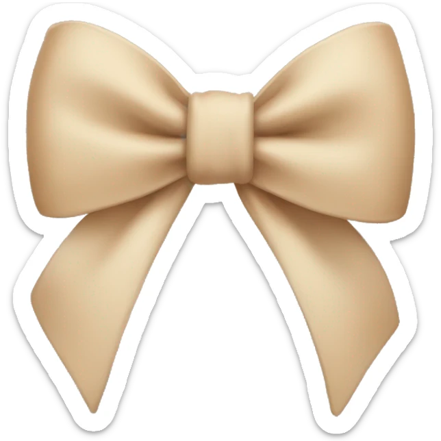 Beige Bow sticker