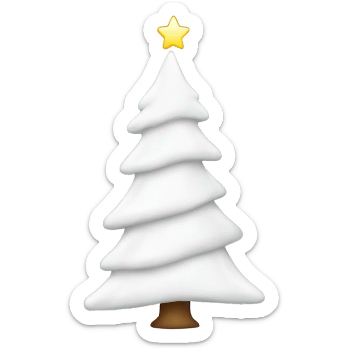 White Christmas tree  sticker