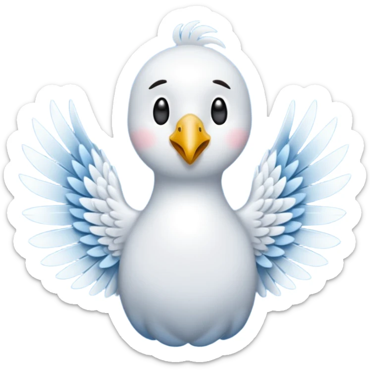 Quiero un emoji de la paz con una paloma blanca y un círculo sticker