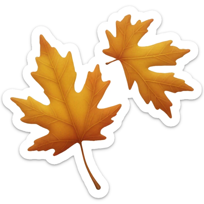 A beautiful autumn leaf falls from a tree sticker