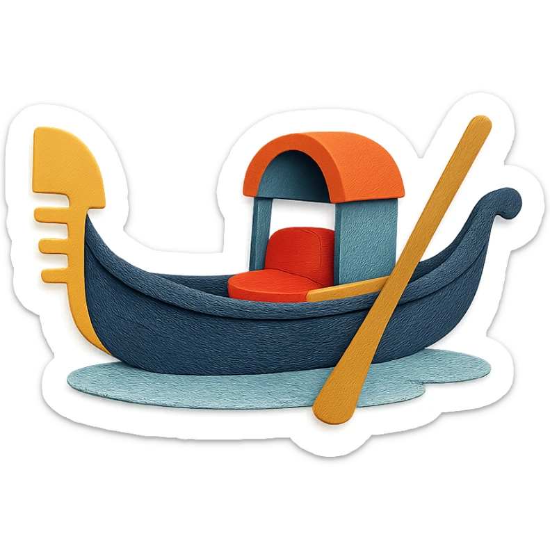 Venice gondola sticker