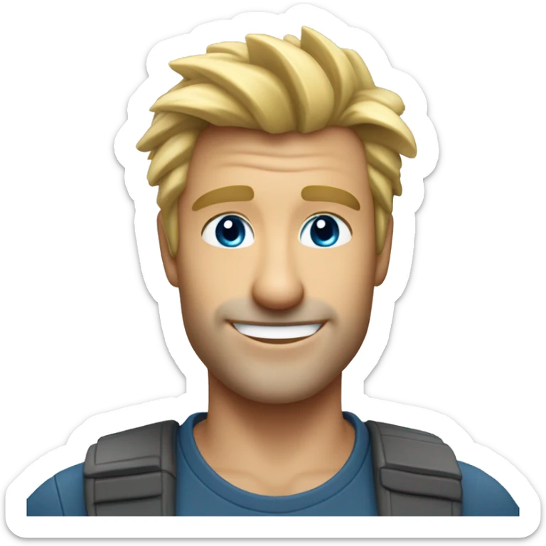 handsome-48-year-old-man-with-spikey-dirty-blonde-hair-and-kind-ocean-blue-eyes-smiling-waving sticker