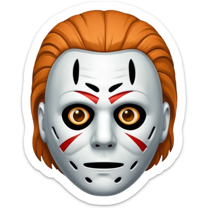 a máscara DO MICHAEL MYERS está muito feia, não está fiel ao personagem  sticker