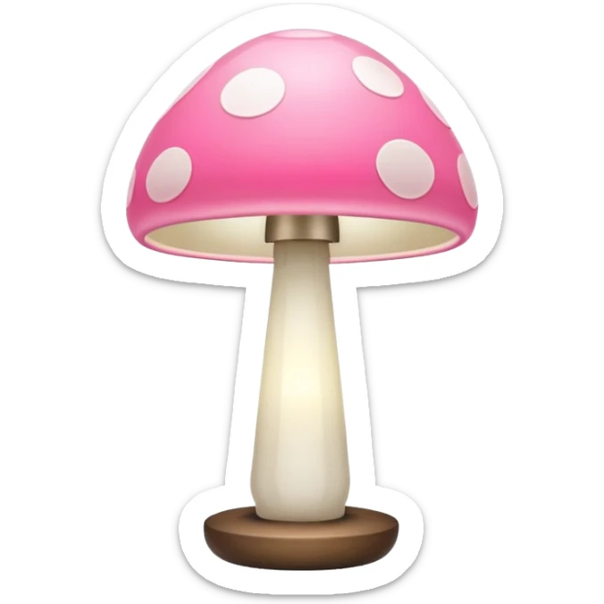 A pink lamp emoji, whimsical and playful, with a unique and fun design sticker