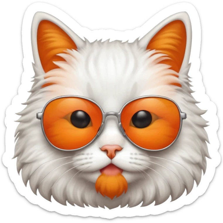 Cat with sunglasses sticker