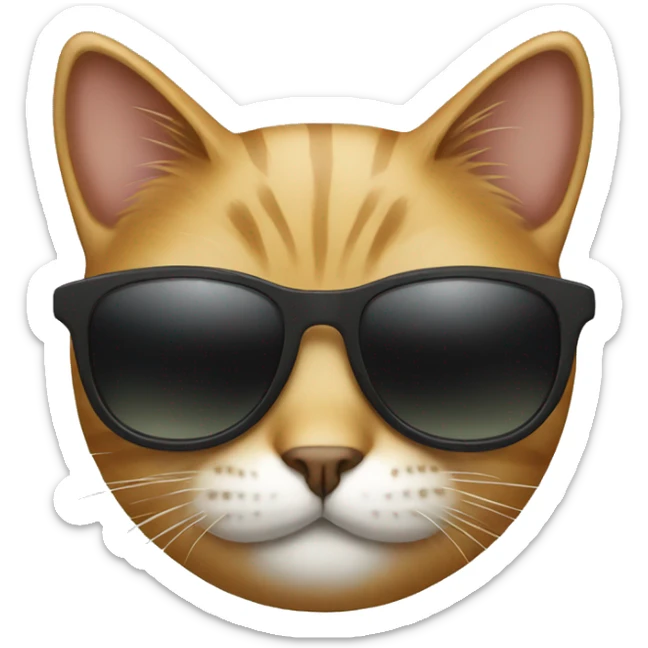 Cat with sunglasses sticker