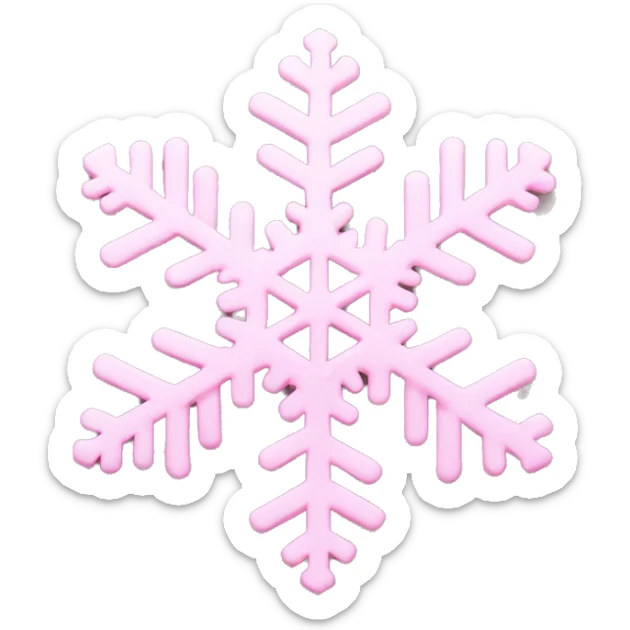 pastel pink snowflake  sticker