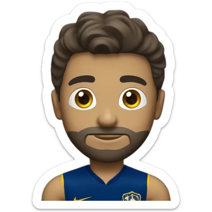 jugador de futbol de cuerpo completo con la camiseta del club boca juniors sticker