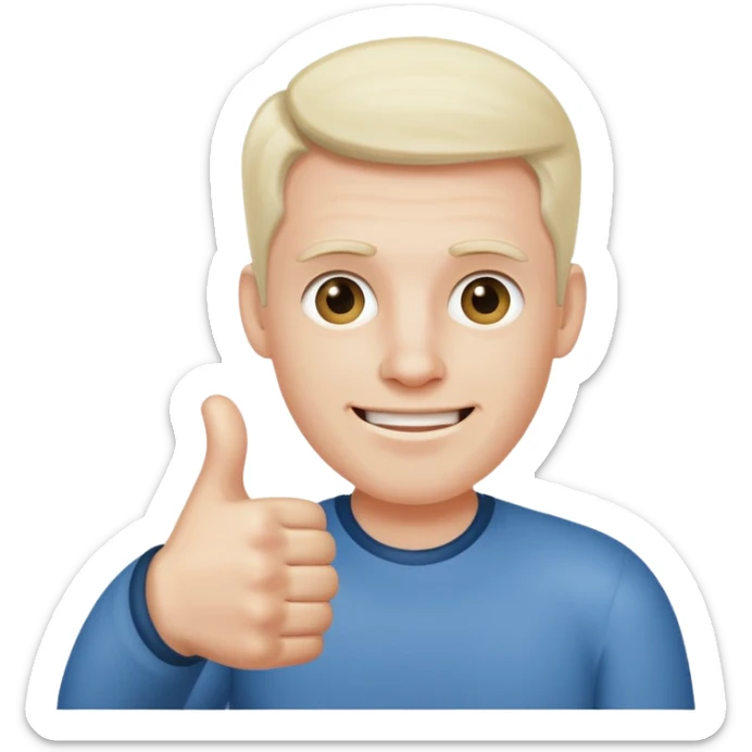 John Kramer from the movie Saw gives a thumbs up. sticker