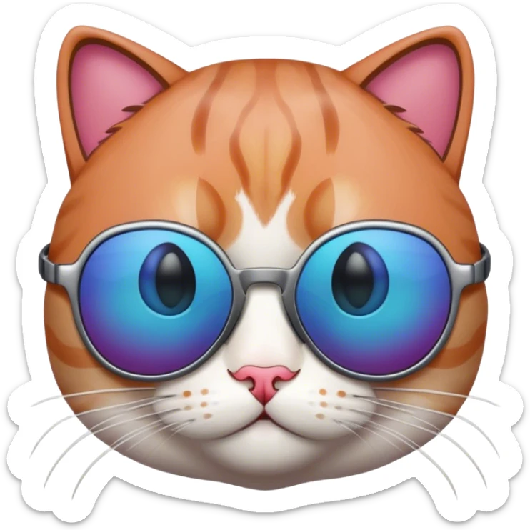 Cat with sunglasses sticker