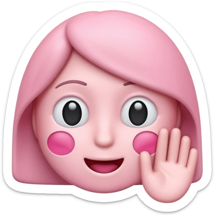 me haces un emoji de alerta en rosa tipo 3d ? te paso el código de color FDD2EF sticker