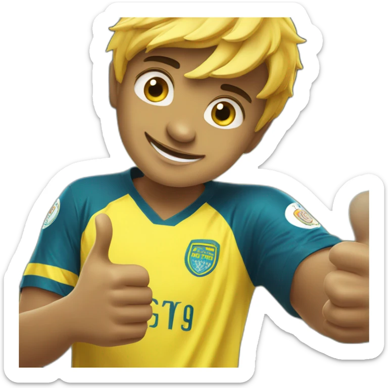 Hyderabad Fc Football Club Supporter thumbs up indian boy sticker