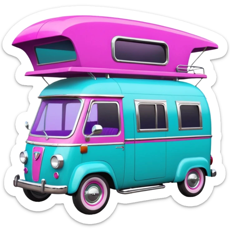 Jetson’s Ultra hotrod Haunted Barbie dream house Caravan motorbike tuk tuk  sticker