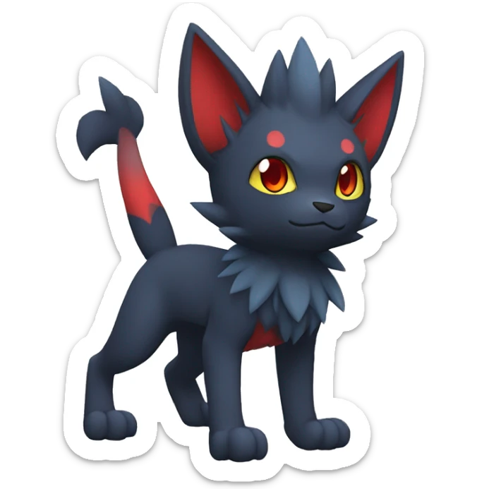 Litten-Zorua-Nargacuga-Fakemon-hybrid full body sticker