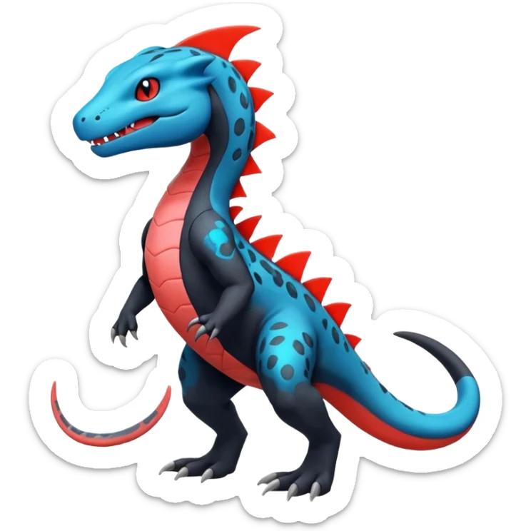 Inteleon-Pokémon-Salandit-Amaura-fusion (full body) sticker