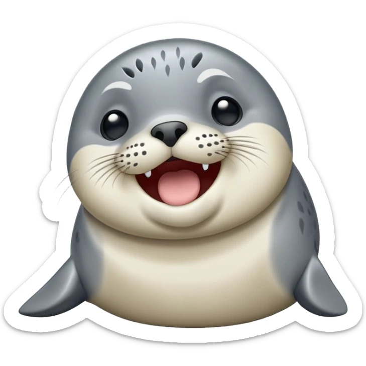 cinematic-cute-yawning-harbour-seal-portrait-emoji,-head-tilted-slightly-with-a-dramatic,-wide-open-yawn,-showcasing-a-smooth,-rounded-body-with-gently-drooping-features-and-sleepy,-half-closed-eyes,-simplified-yet-irresistibly-adorable sticker