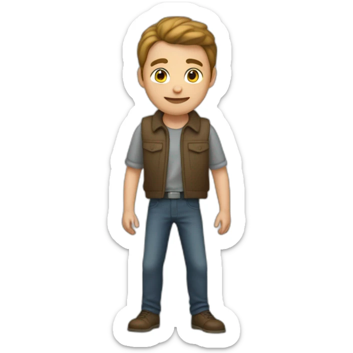 Un jeune homme qui saute une barrières sticker