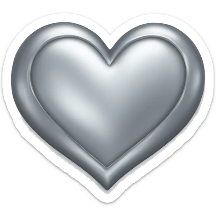Silver heart sticker