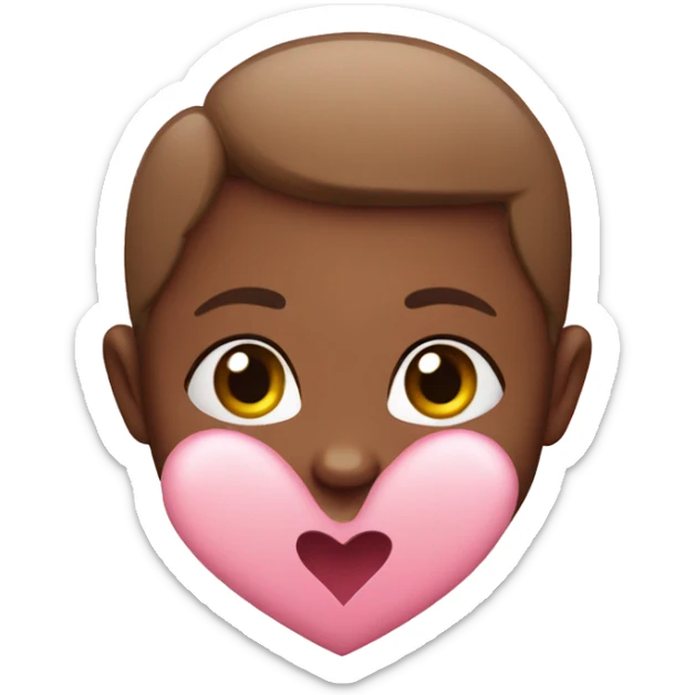 baby pink heart sticker