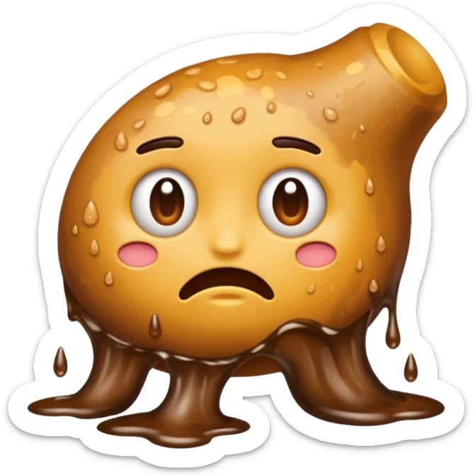 Mix the water drops emoji with the poop emoji to make a liquid diarrhea emoji sticker