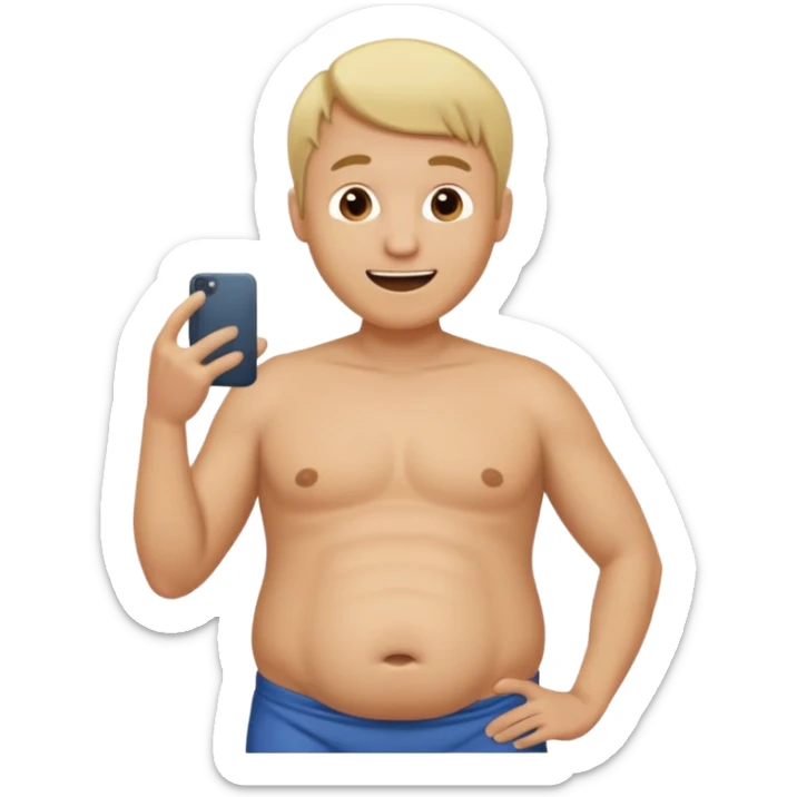 A character related to Run Forrest Run to make a joke to a henpecked friend of ours, a blonde with a potbellied belly who resembles the Recep Ivedik type with his hair a little bald in the front sticker