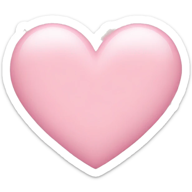baby pink heart sticker