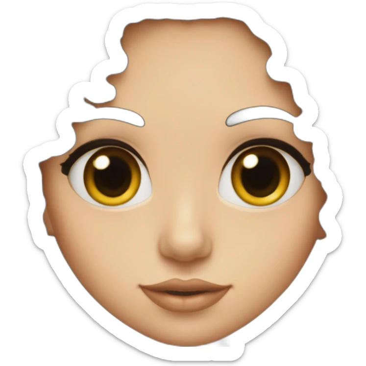 Brunette girl with big eyes and wavy black hair, lover of taylor swift sticker