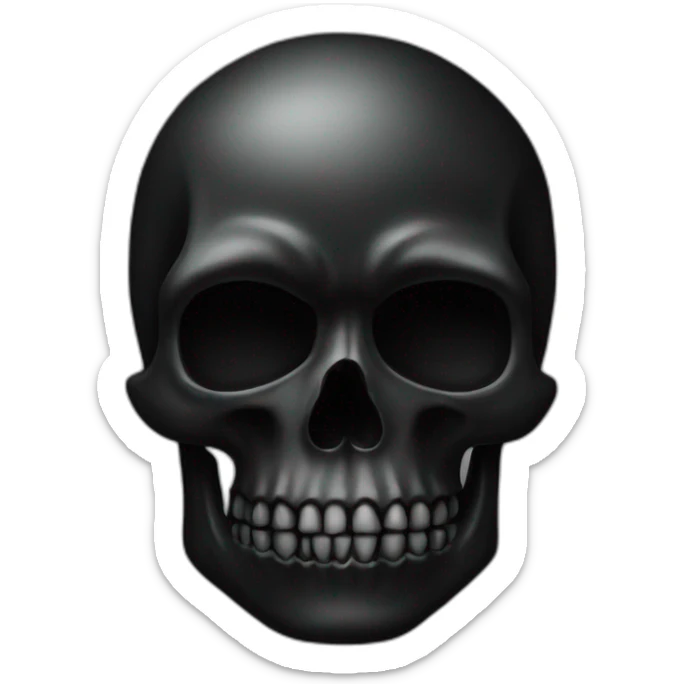 Black skull sticker