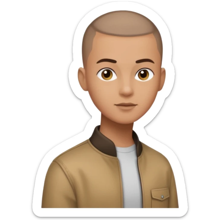 ((realistic photo style)), close-up portrait of the person with a clean buzz cut hairstyle, sharp fade on the sides, natural hair color, keep the same face, outfit, and pose, no background change sticker