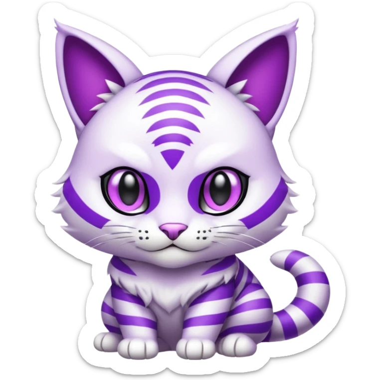Baihumon-Gatomon-Liepard-Pokémon-Fakémon-Digimon-hybrid-fusion sticker