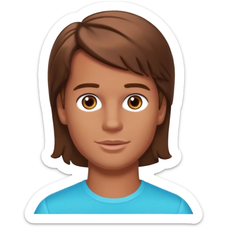 barbie merliah summers as a guy with brown har and brown eyes and tanned skin sticker