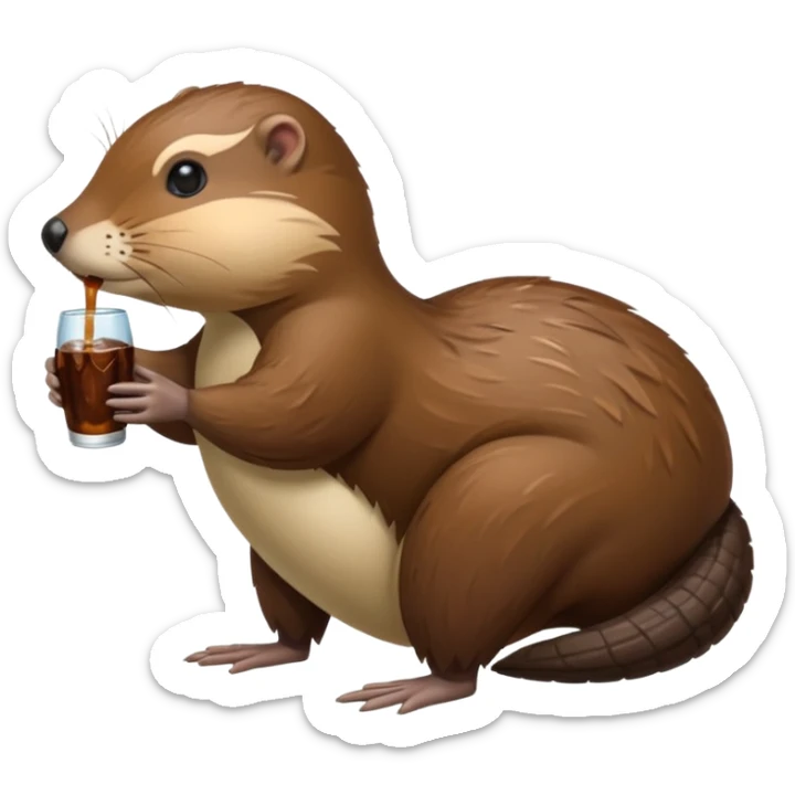 Haz un ornitorrinco es como cuerpo de nutria tiene pico cola de castor y patas de pato sticker