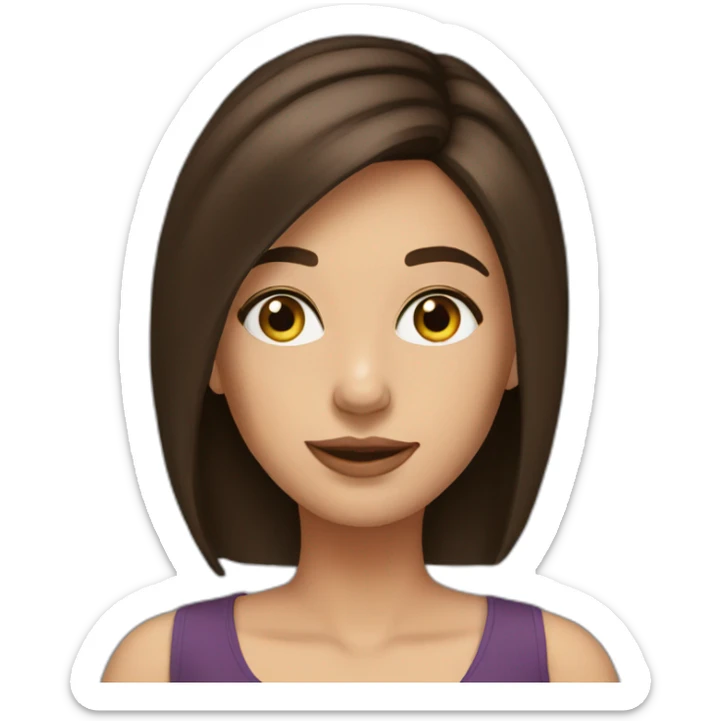 my beautiful brunette sticker