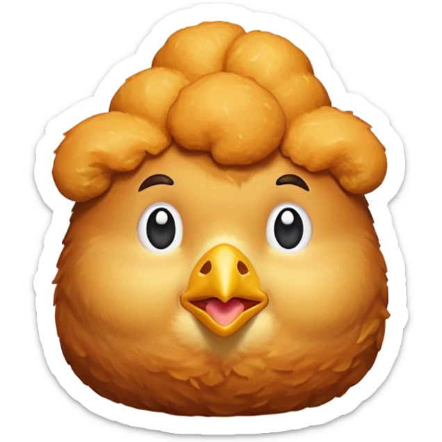 Make an emoji of a chicken nugget like the food, not the chicken, the food chicken nugget. sticker
