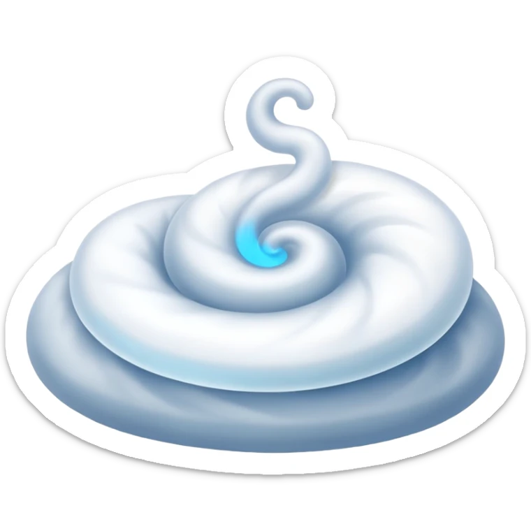 A swirl of morning fog rolling across the ground. sticker