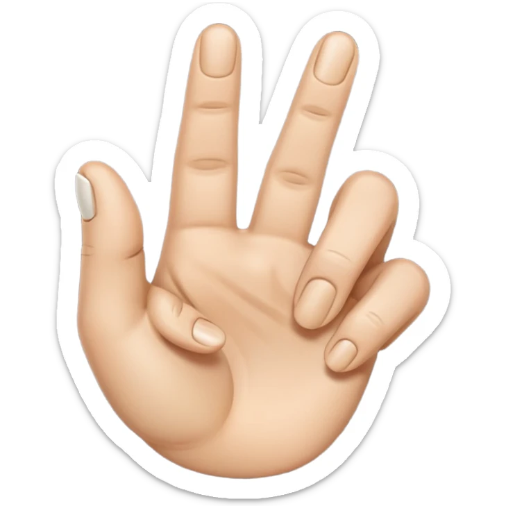 I want a emoji with just middle finger bend towards and every other fingers amd thumb straight  sticker