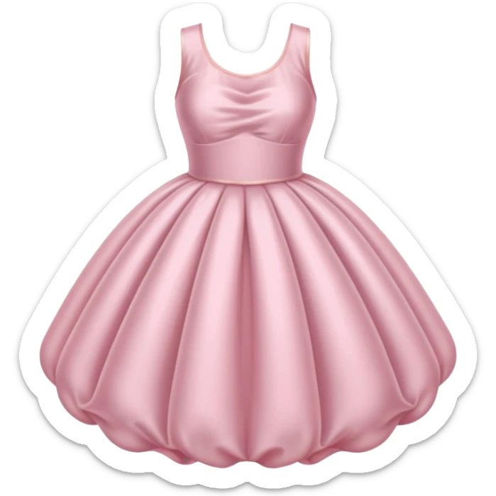 The bubble dress is typically a voluminous ball gown, designed to make Glinda look like she’s literally floating in a bubble. It features:  Pale pink or shimmering white-blue hues (in Ariana Grande’s movie version, it’s a soft, cotton-candy pink). sticker