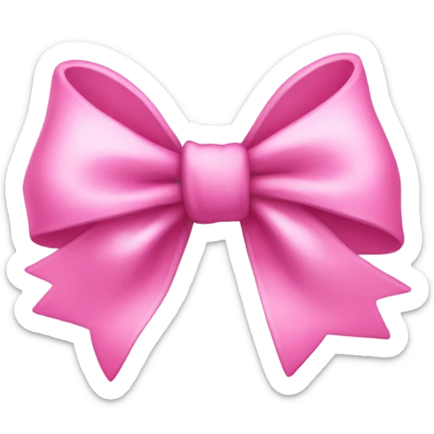 Pink bow with white highlights  sticker