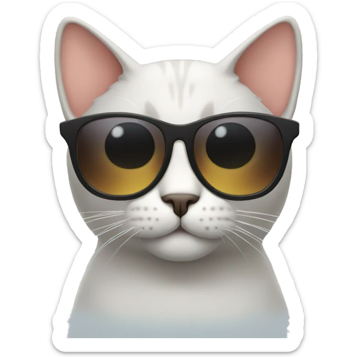 Cat with sunglasses sticker