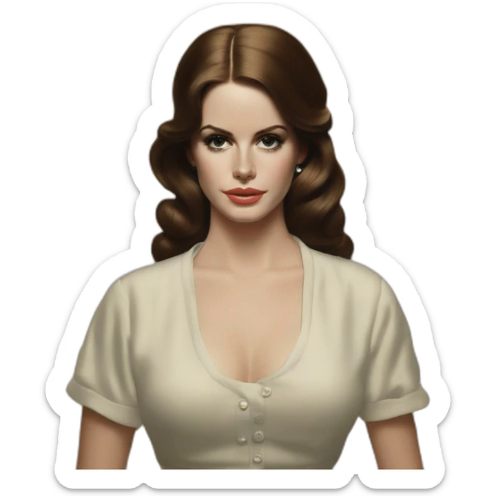lana del rey norman fucking rockwell album cover sticker