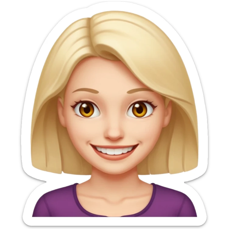 	facial Upselling scam women fake sympathetic smile, predatory grin, saccharine smile, smirk sticker