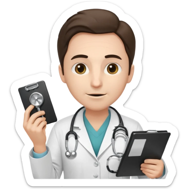 a doctor with a stethoscope holding a large bill or money, looking greedy or smug, symbolizing high charges sticker