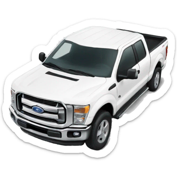 Ford white with black roof sticker