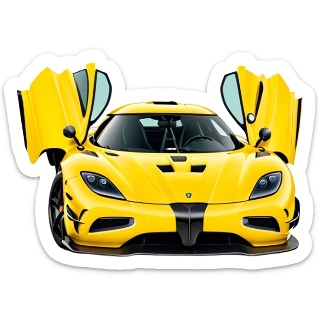 Koenigsegg Agera RS - Koenigsegg (Model Year: 2020) (Iconic colour: Yellow) sticker