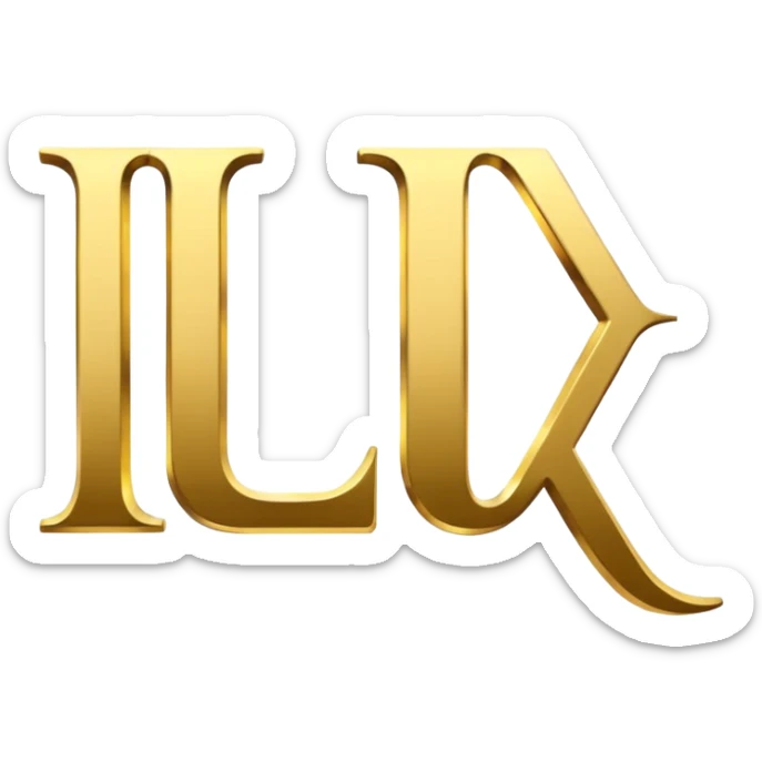 emoji of text "LUX" in times new roman font  sticker