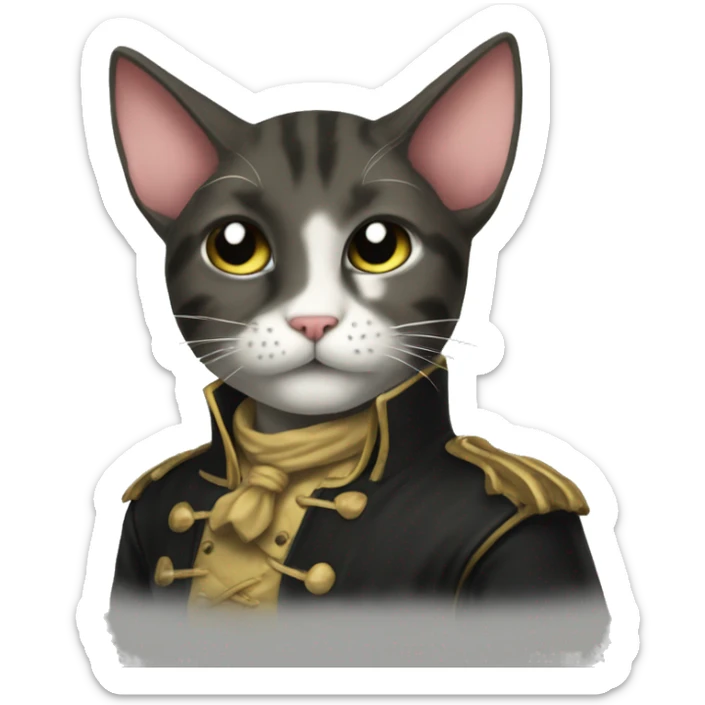 I want a pirate cat to tell evryone that I counterattack but still stay cute sticker