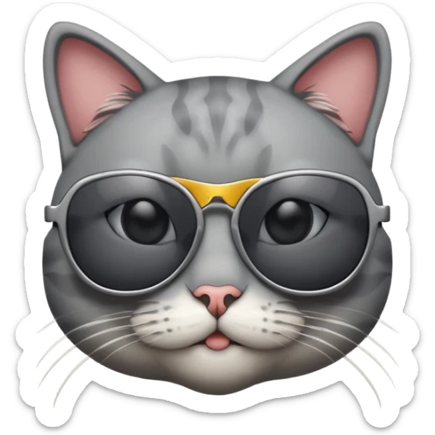 Cat with sunglasses sticker