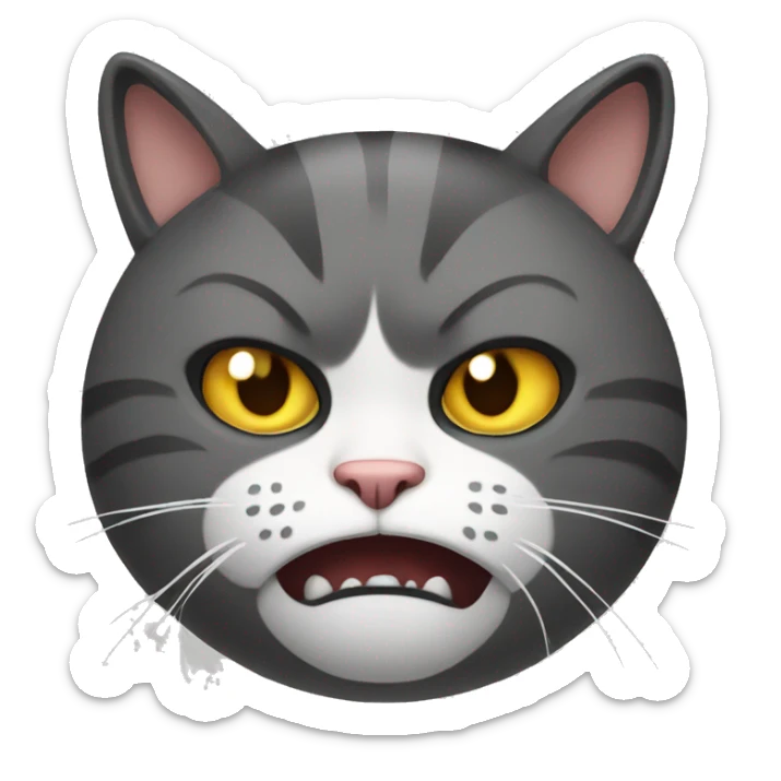 angry cat sticker
