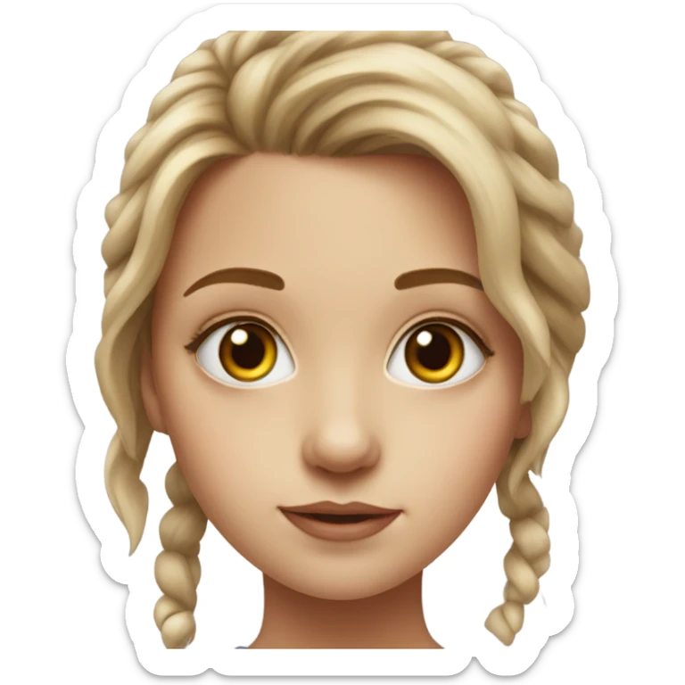 realistic portrait of girl hazel eyes sticker